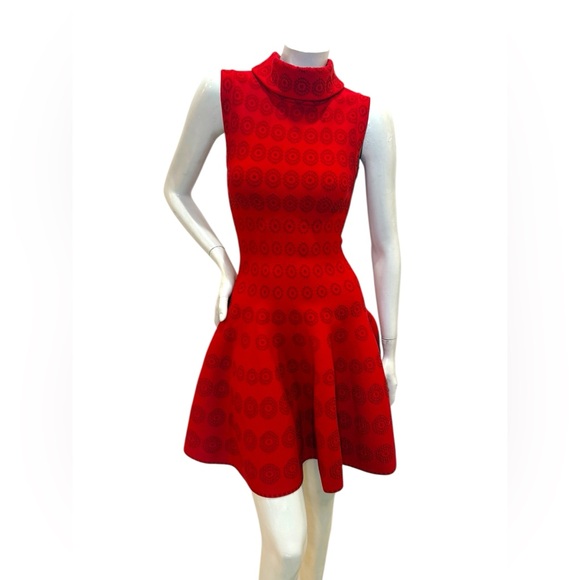 alaia fit and flare dress Azzedine Alaia Paris. Vintage Black Metallic Knit Square Neck Mini Flare Dress main image 1